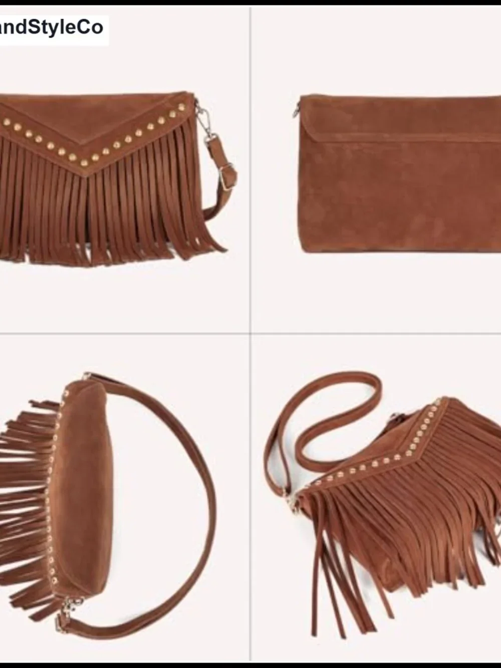Fringe Suede Crossbody Purse Women's Western Hobo Bag Boho Shoulder Handbag